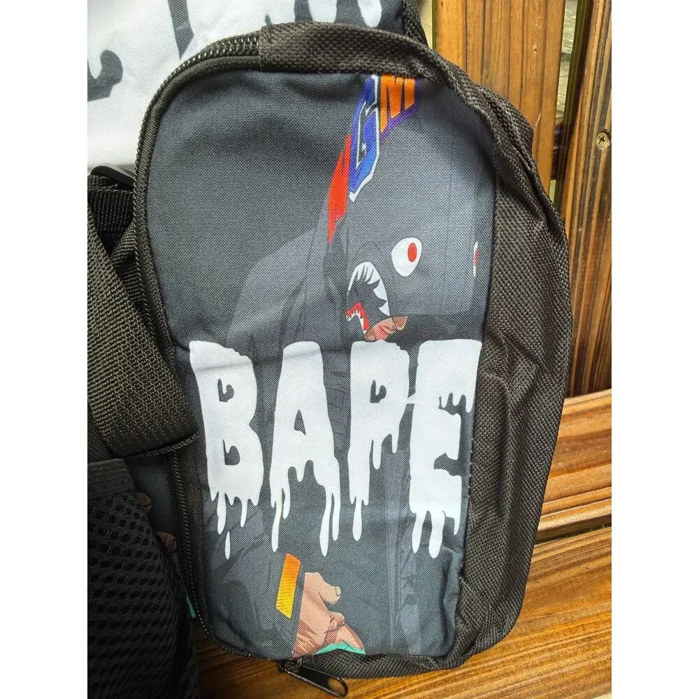 BAPE Shark Camo Backpack Lunch Bag and Pencil Bag Set